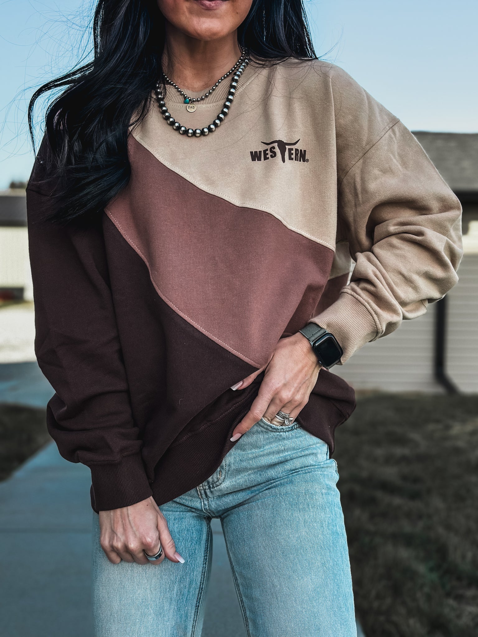 Brand Swirl Logo Crew - Browns