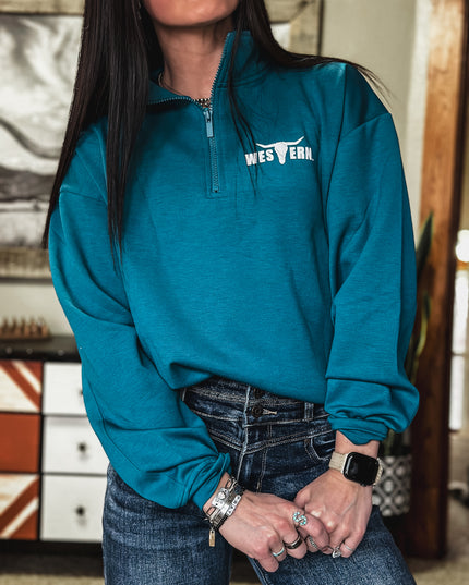 Brand Scuba Women's 1/4 Zip - Marine Teal