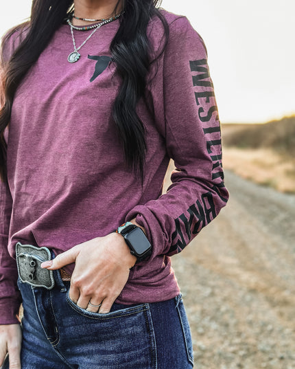Brand Longsleeve Maroon