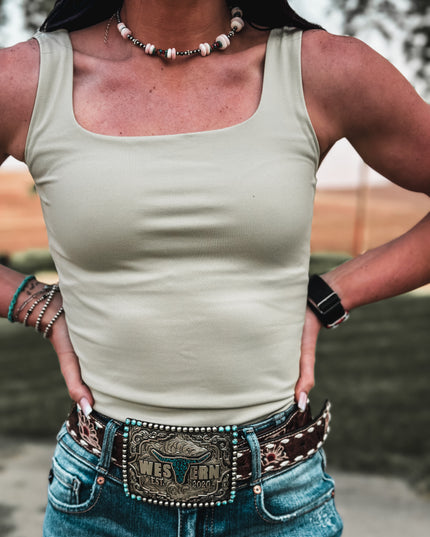 Brand All Day Tank - Tan