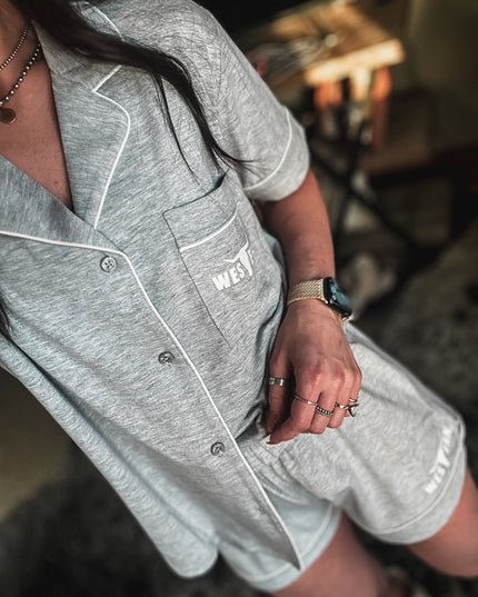 Brand Sleepover PJ Set - Heather Grey