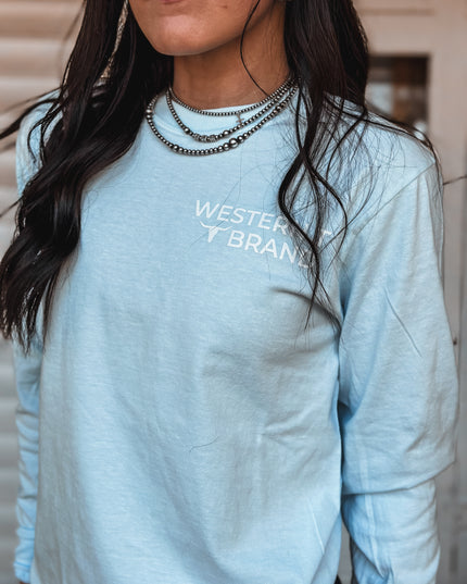 Lettin' It Buck Longsleeve - Ice Blue