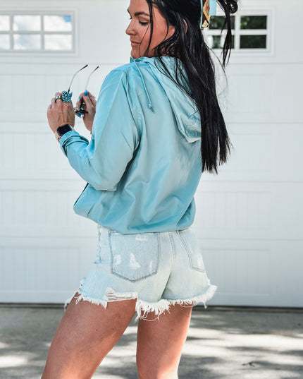 Brand Scuba 1/4 Zip Windbreaker - Ice Blue