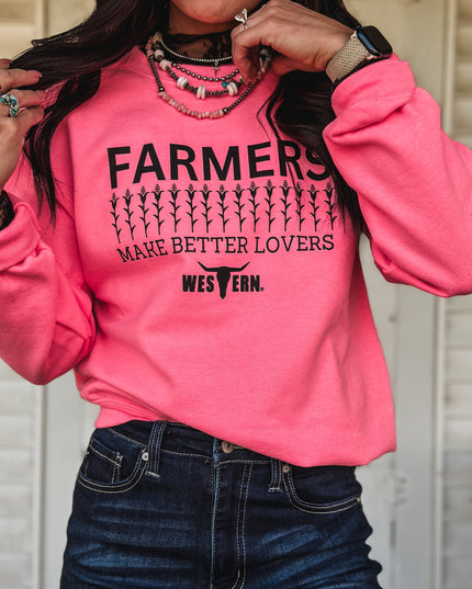 Farmers Make Better Lovers Crew - Cosmic PInk