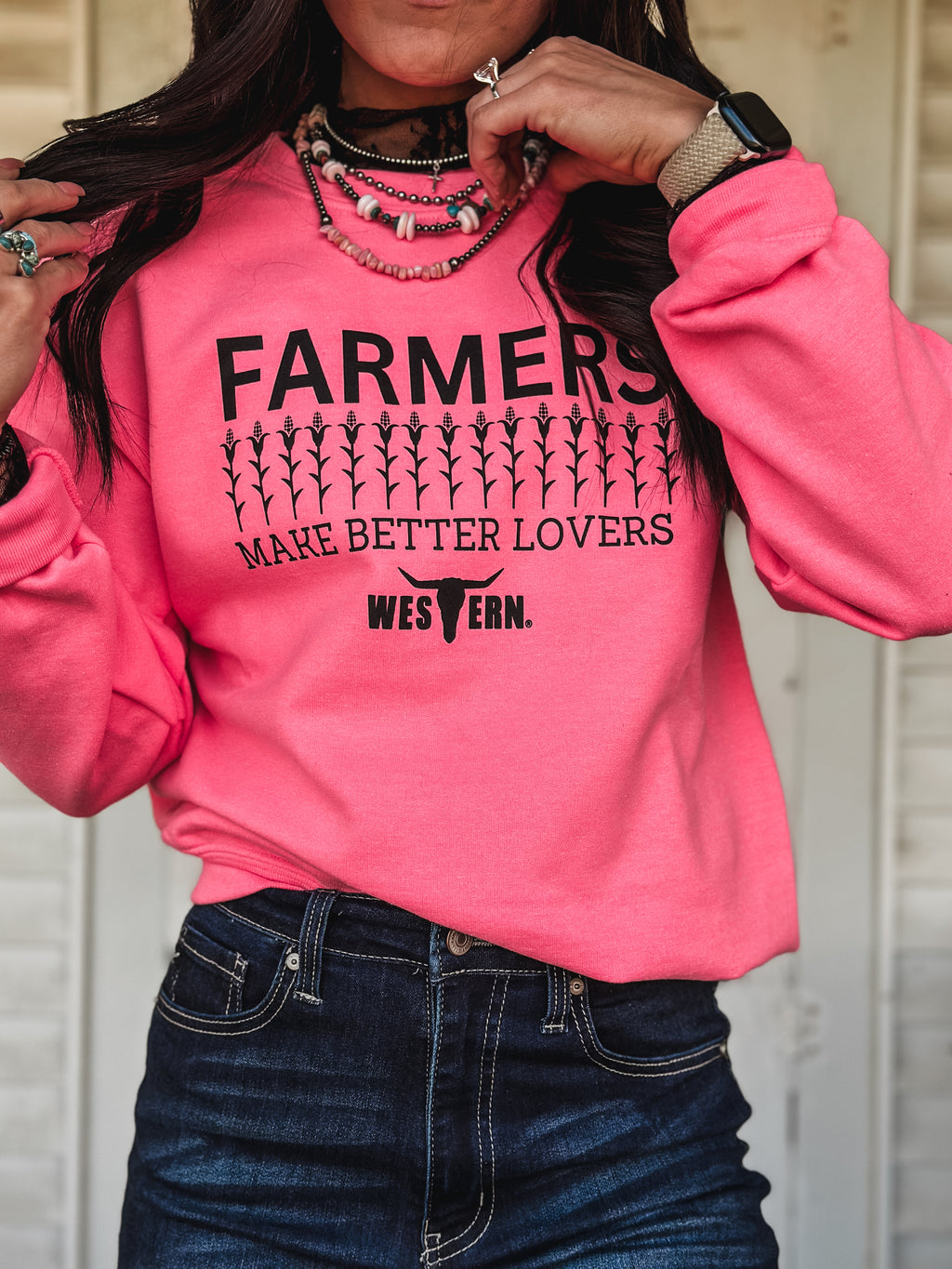 Farmers Make Better Lovers Crew - Cosmic PInk