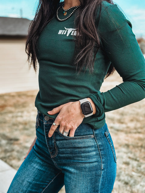 Brand Women's Knitted Thermal Longlseeve - Emerald