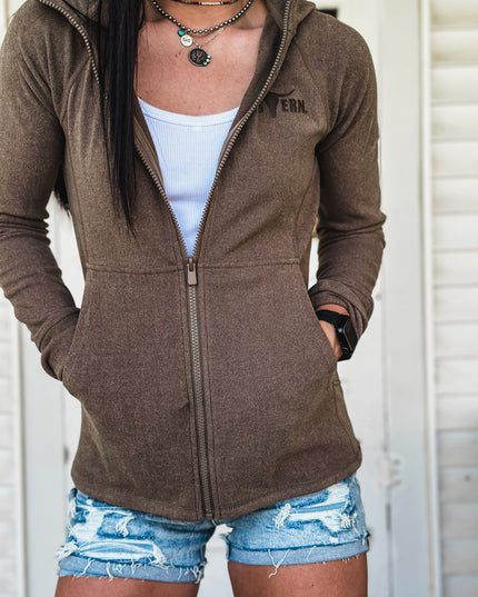 Brand Coastin' Full Zip Jacket - Mocha
