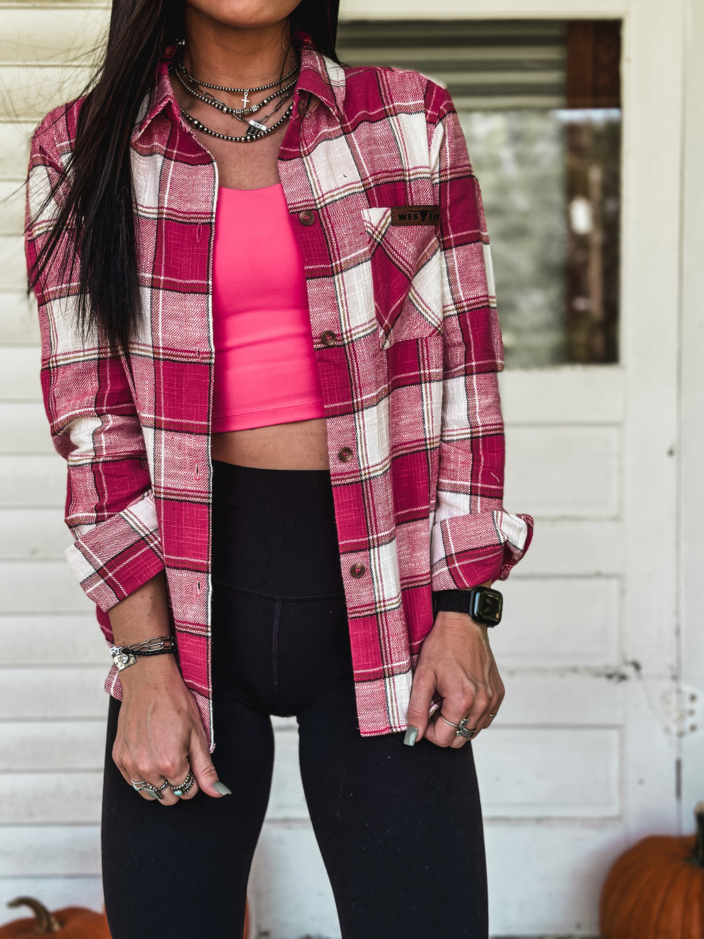 Brand Macon Plaid Flannel - Pink