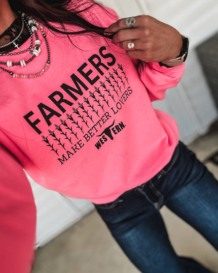 Farmers Make Better Lovers Crew - Cosmic PInk
