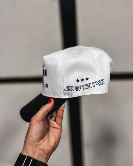 Vintage 4th of July Hat - White/Black