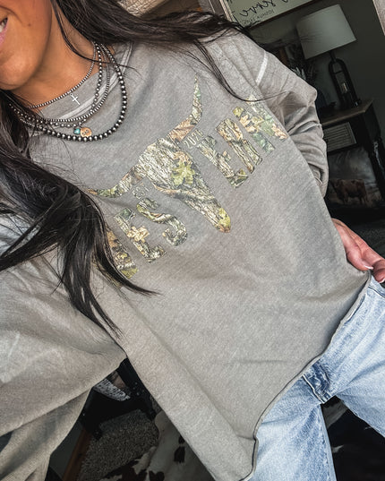 Brand Woods Camo Logo - Crop Longsleeve