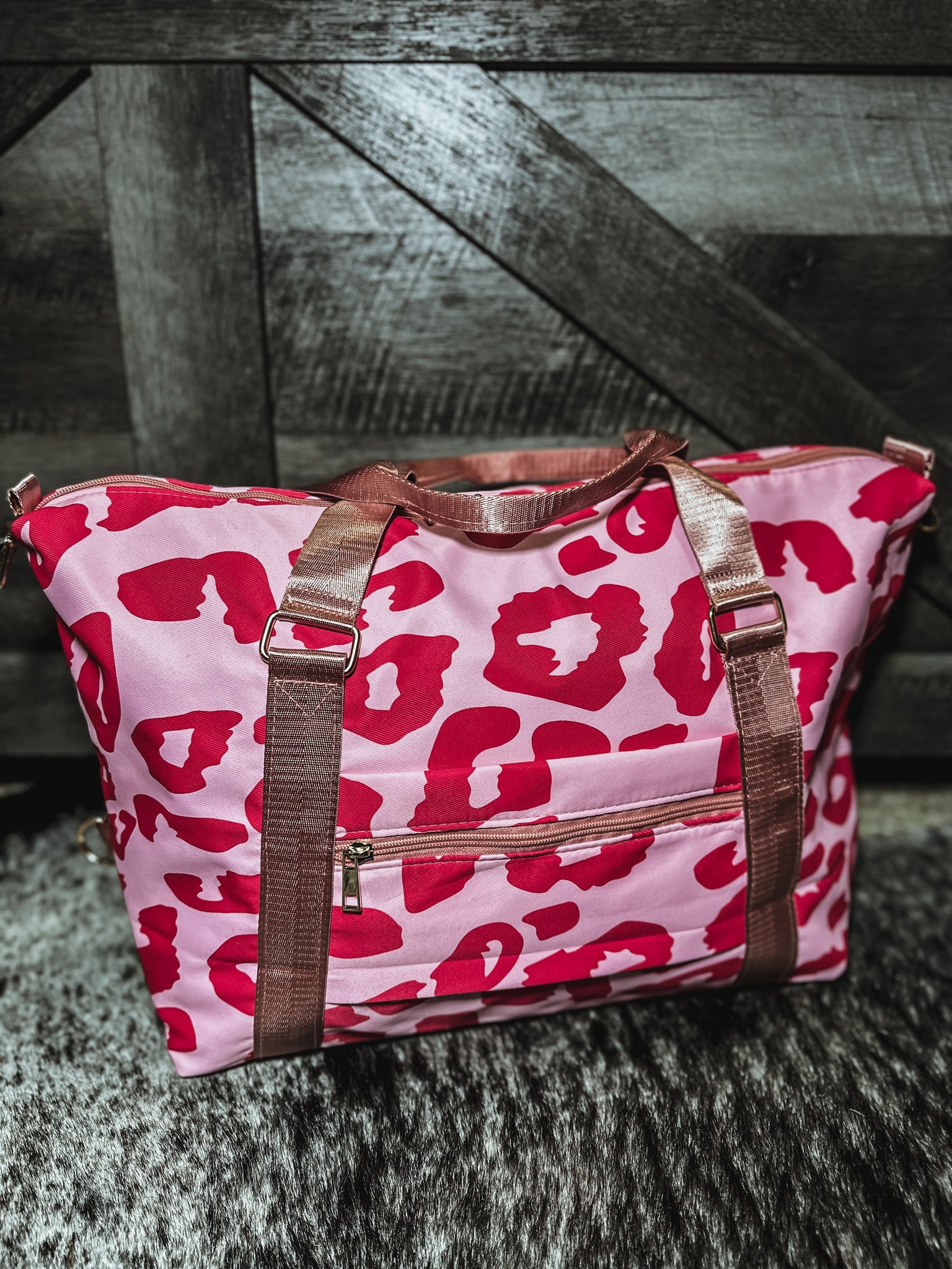 *DOORBUSTER* Rodeo Circuit Weekender Bag - Pink Leopard