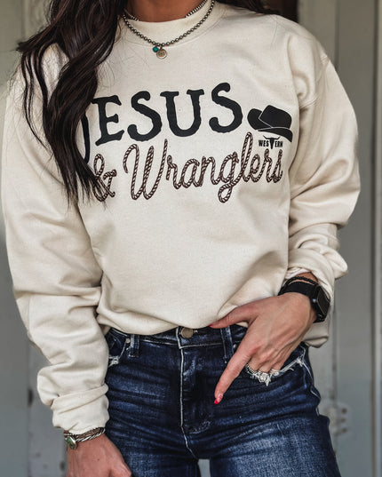 Jesus & Wranglers Crew - Natural Cream
