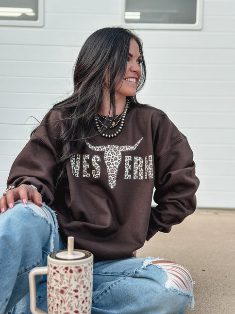 Brand Leopard Logo Crew