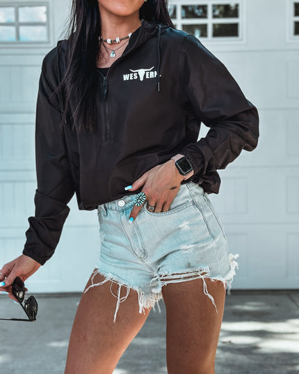 Brand Scuba 1/4 Zip Windbreaker  - Black