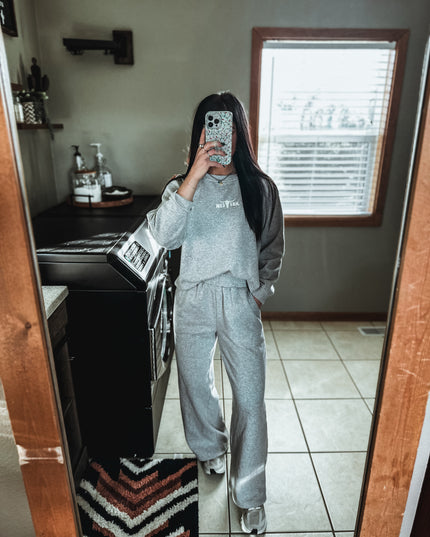 In My Comfies Sweat Set - Heather Grey