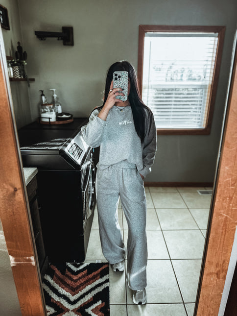 In My Comfies Sweat Set - Heather Grey