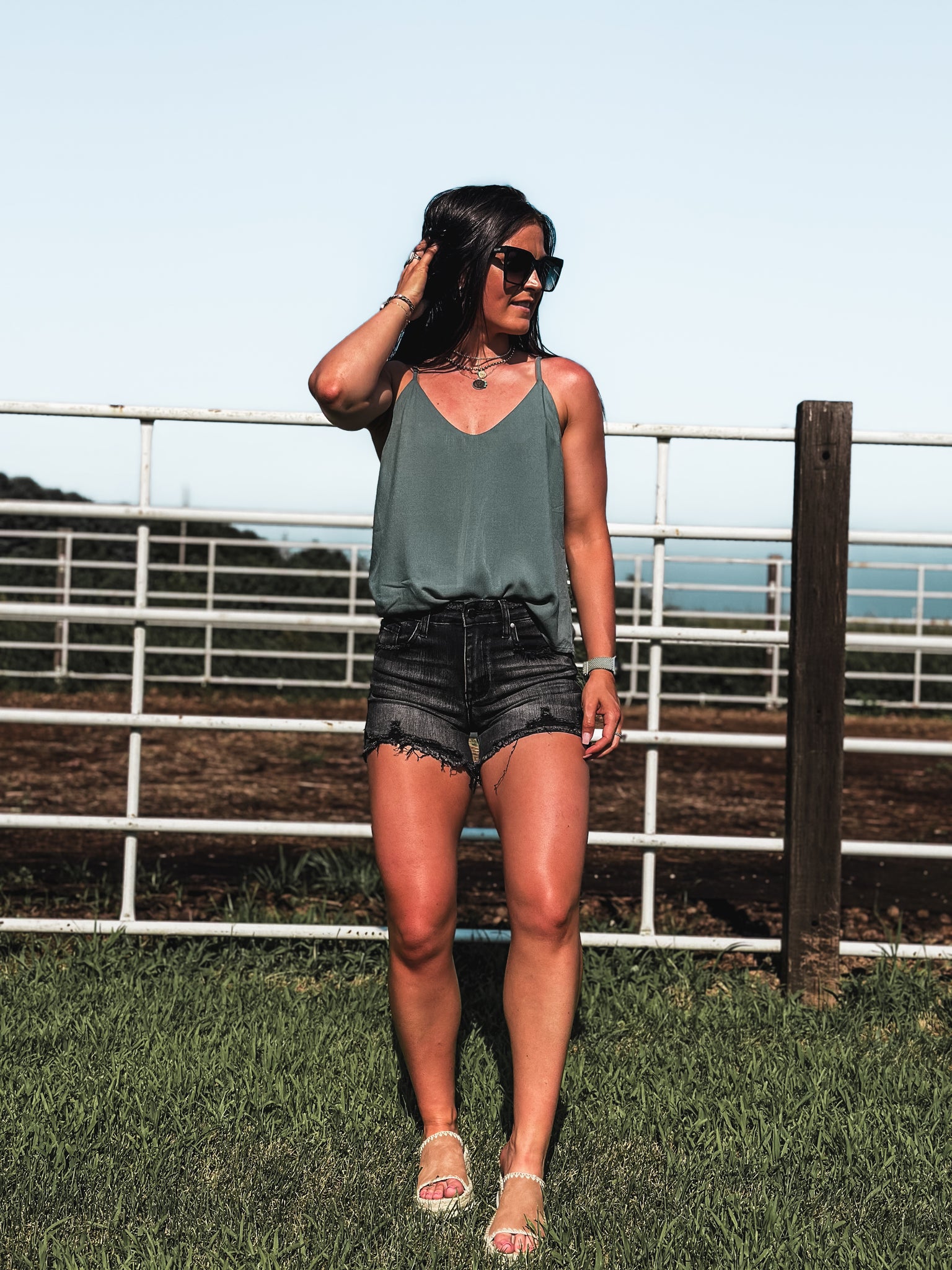 Brand Summer Night Tank - Jade