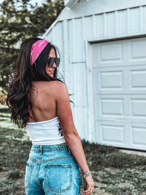 Brand Twist Headband - Pink