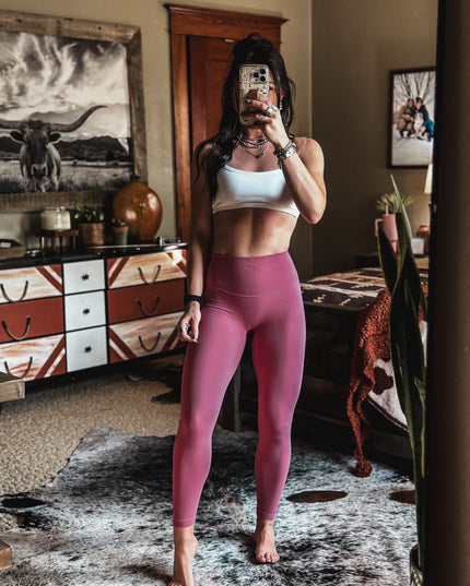 Brand Core Leggings - Pink