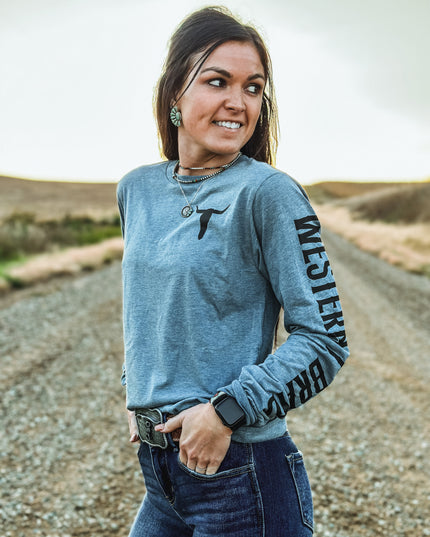 Brand Longsleeve Light Denim