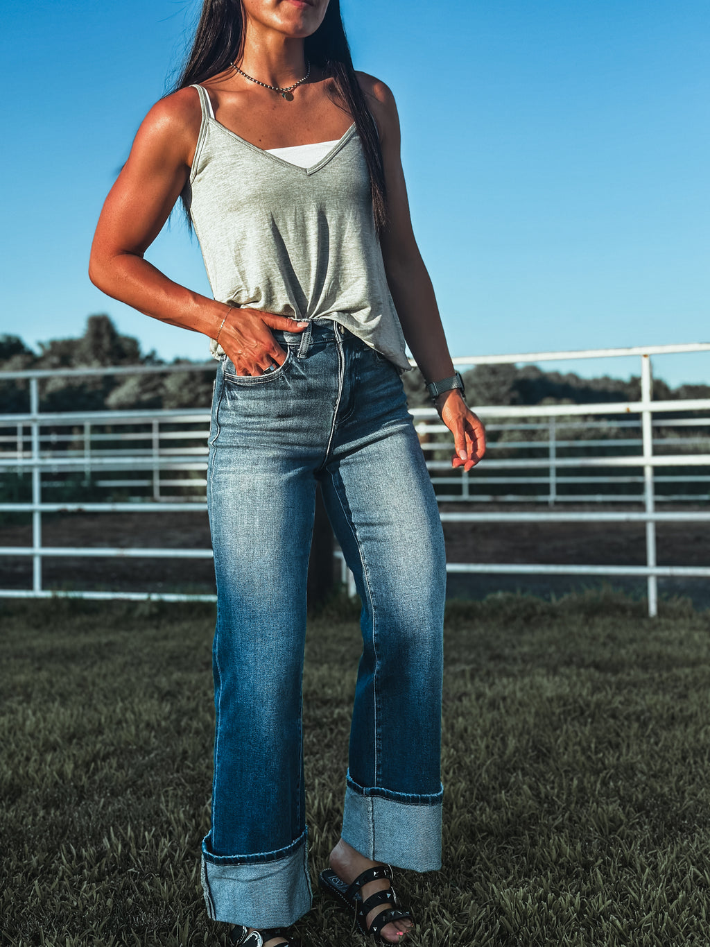 Brand Duo Tank - Grey