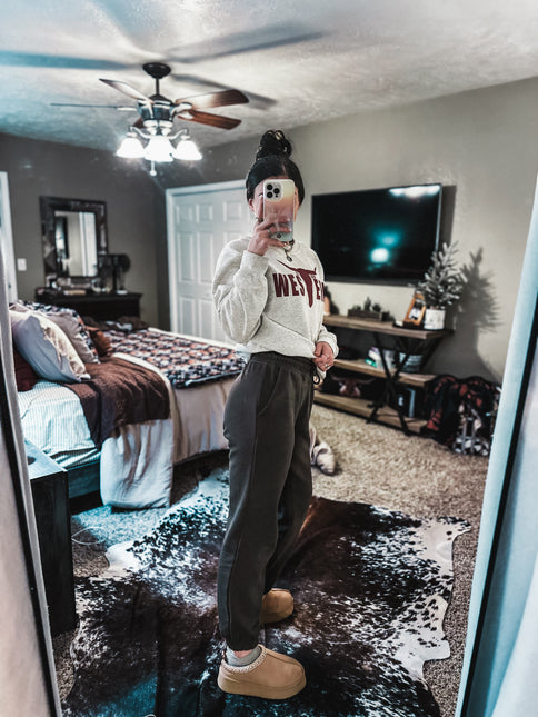 Brand Tri-Cotton Joggers - Charcoal