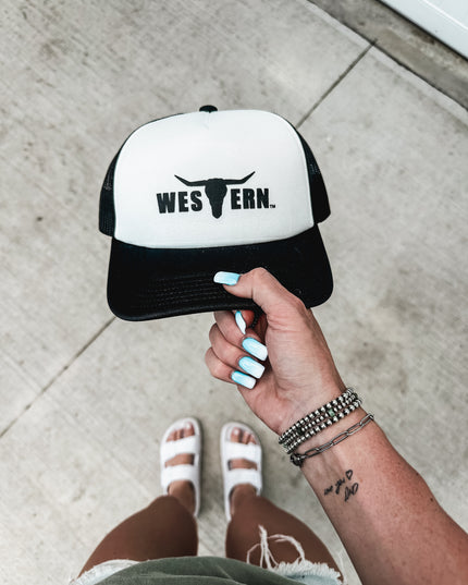 Brand Logo Trucker Hat - Black