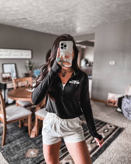 Brand Ladies Golfer 1/4 Zip - Black