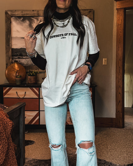 Cowboys of Fall Oversized T -Ivory