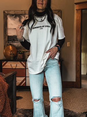 Cowboys of Fall Oversized T -Ivory