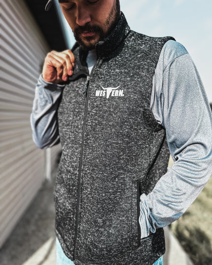 Brand Men's Fleece Vest - Heather Black