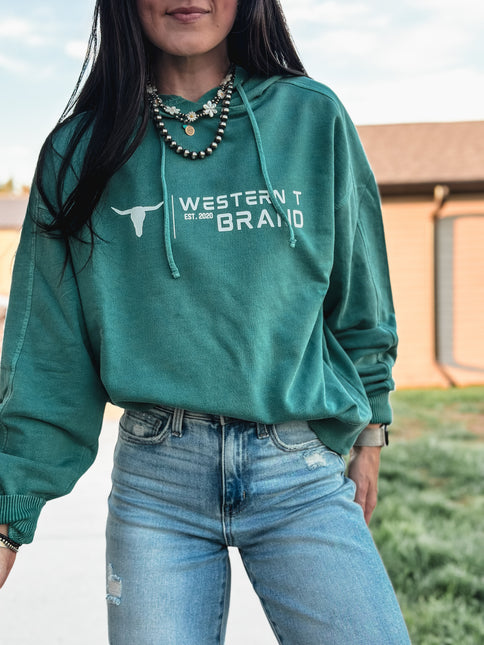 Western T Brand | Logo  Deadwood Hoodie -  Matcha