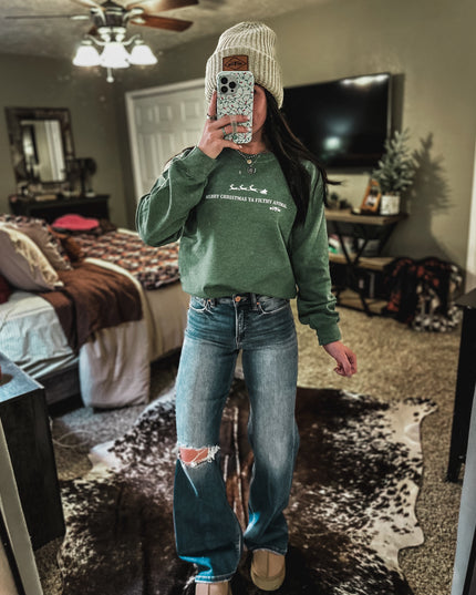 Filthy Animal Crew - Heather Olive Green