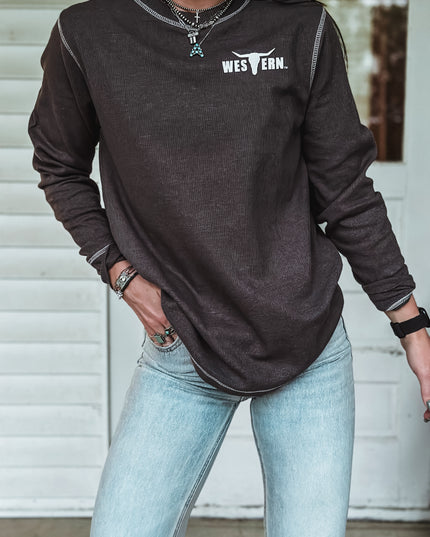 Brand Men’s Thermal Longsleeve - Charcoal Heather