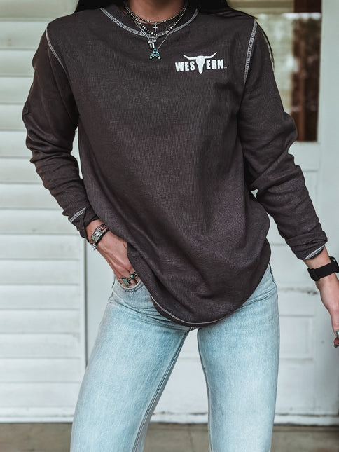 Brand Men’s Thermal Longsleeve - Charcoal Heather