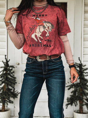 Buckin' Christmas - Mineral Wash Red