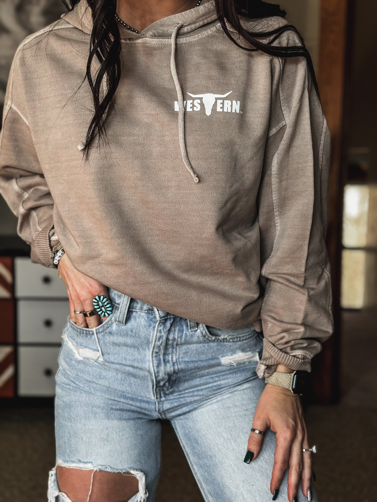 Brand Deadwood Hoodie - Mocha