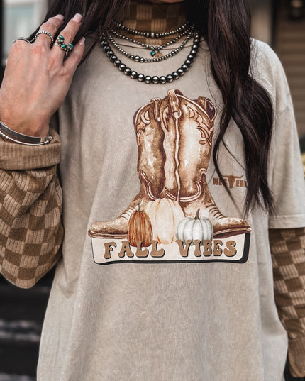 Fall Vibes Oversized T - Tan