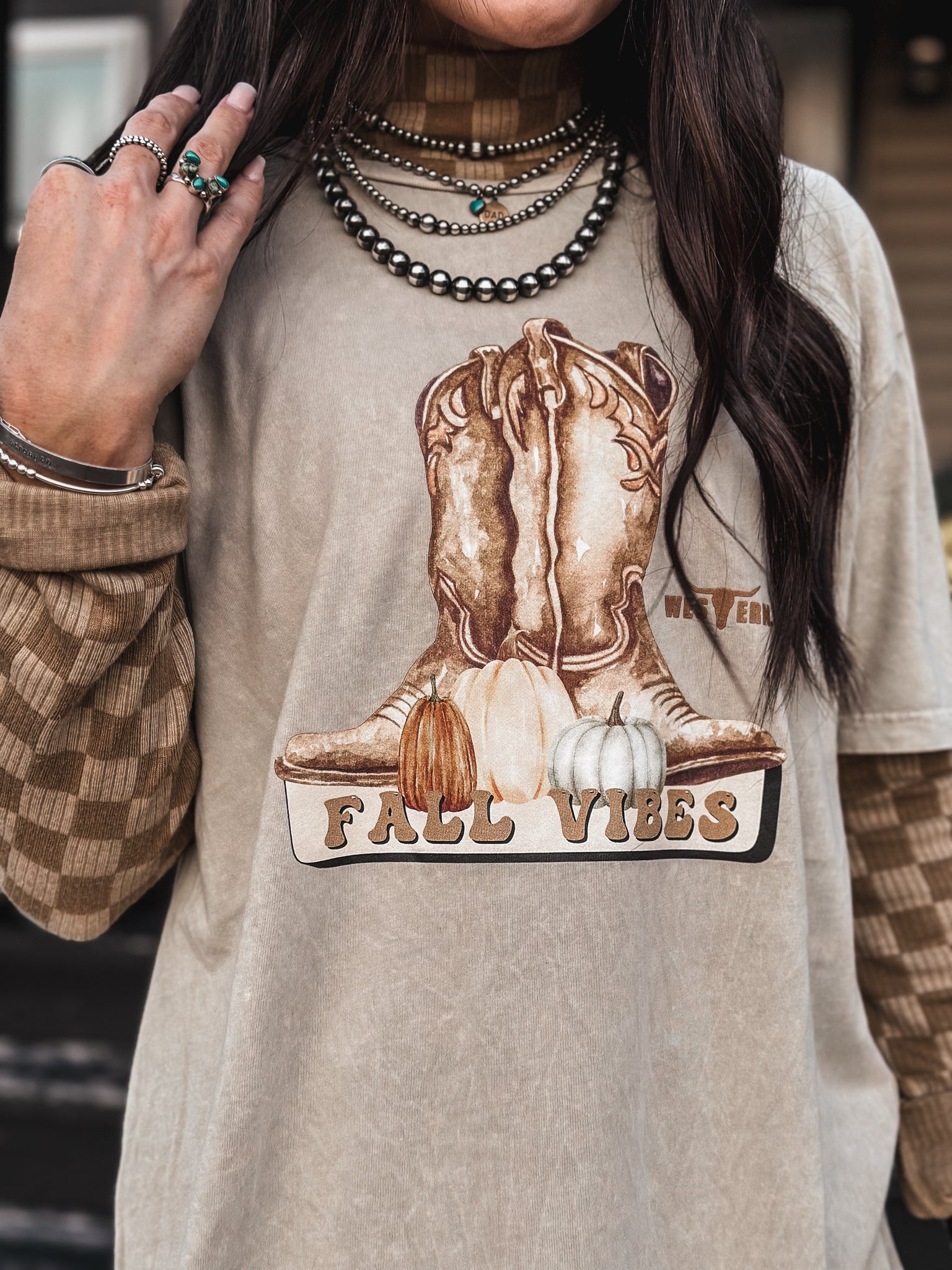 Fall Vibes Oversized T - Tan