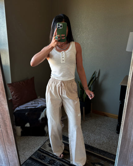 Pinstripe Social Pants