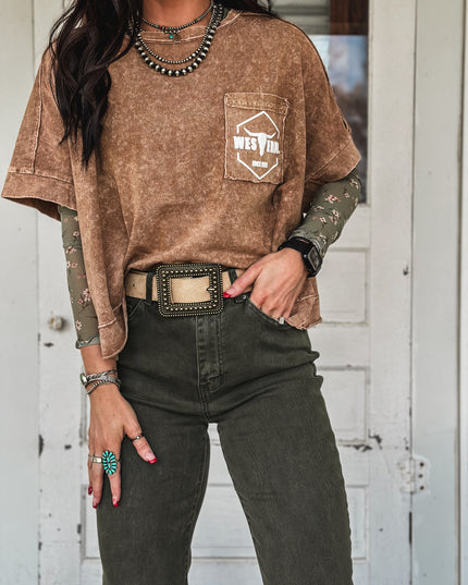 Brand Tulip Oversized Box Tee - Copper