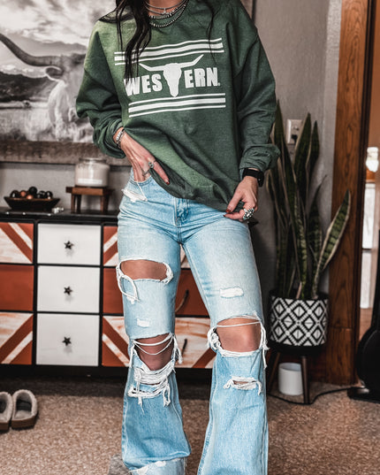 Brand Crew Heather Olive Green