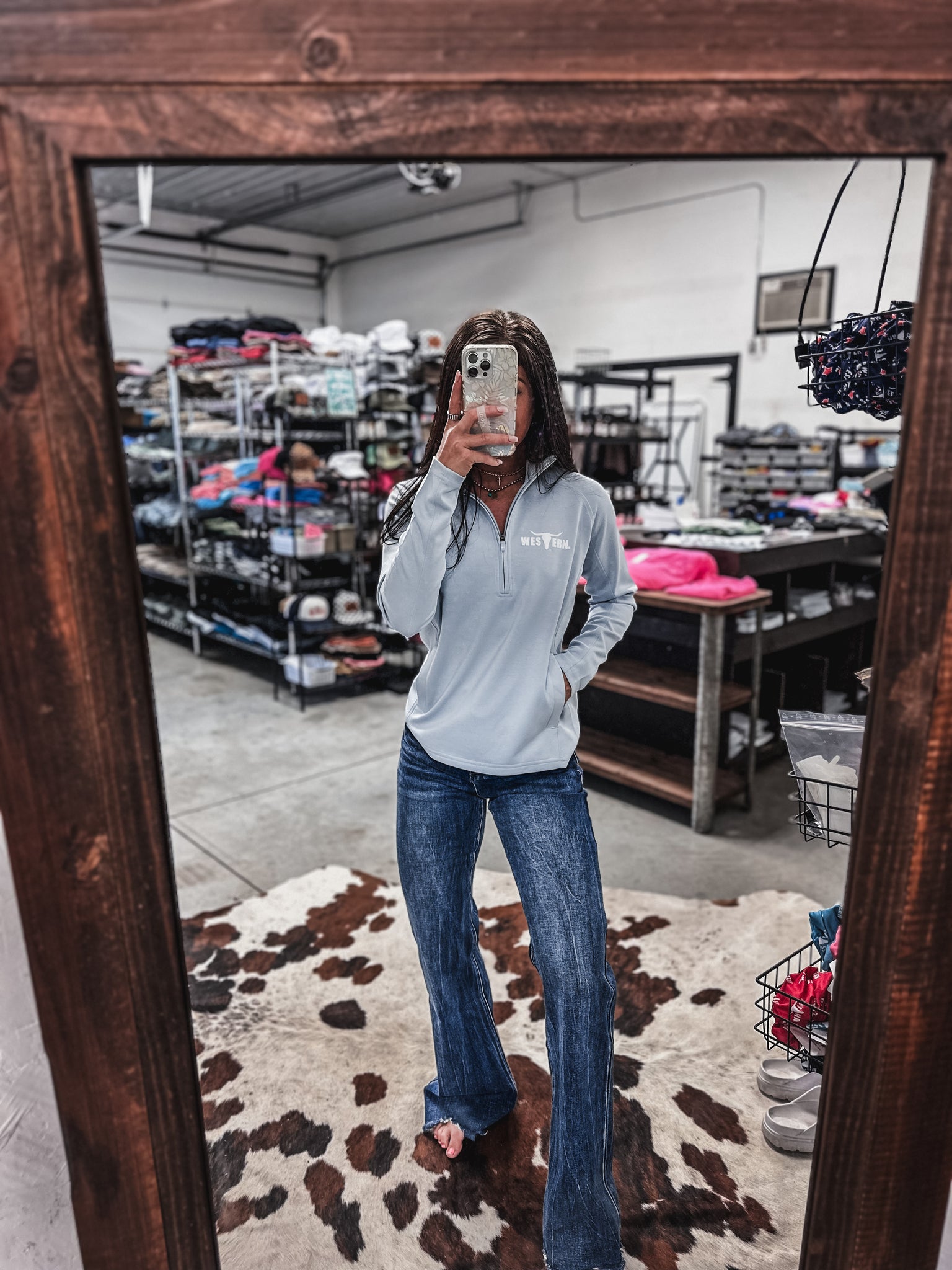 Brand Peak Women's 1/4 Zip -Ice Blue