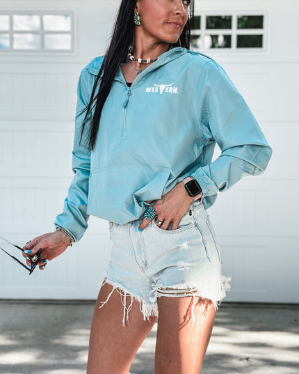 Brand Scuba 1/4 Zip Windbreaker - Ice Blue