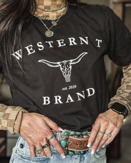 Western T Brand Longhorn - Black