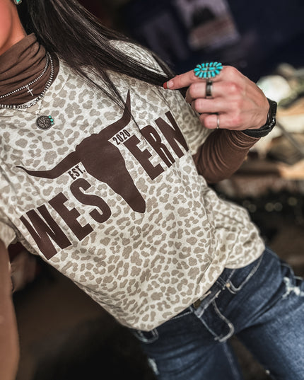 Brand T Brown/Natural Leopard