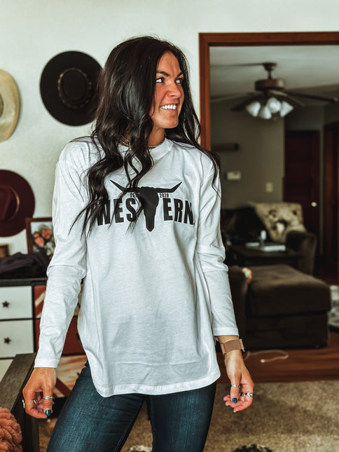 Brand Logo Jersey Longsleeve White/Black