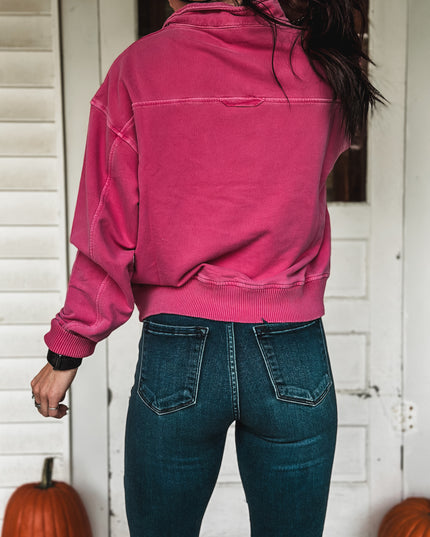 Brand Sammy Pullover 1/4 Zip - Dragonfruit