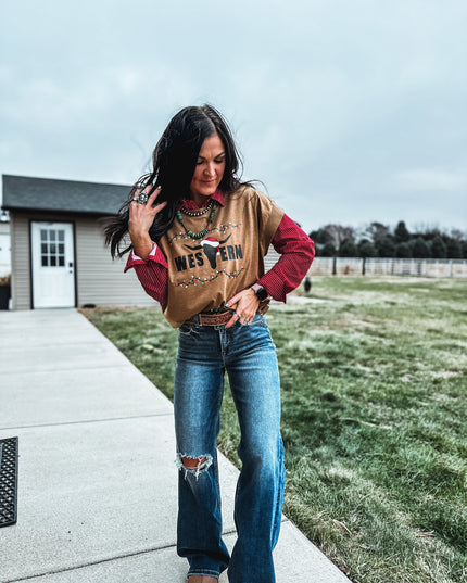 Brand Logo Christmas Edition Vintage T - Latte